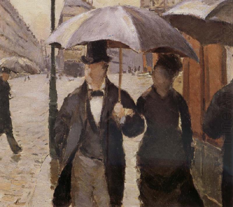 Gustave Caillebotte Detail of Rainy day in Paris china oil painting image